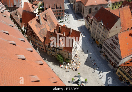 St.-Georgs Münsterplatz, Dinkelsbühl, Middle Franconia, Bayern, Deutschland, Europa Stockfoto