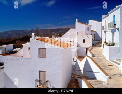 SPANIEN ANDALUSIEN MALAGA PROVINZ PUEBLOS BLANCOS DORF FRIGILIANA Stockfoto