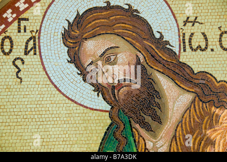 Wand-Mosaik, Moni Agiou Mina Monastery, Zypern Stockfoto