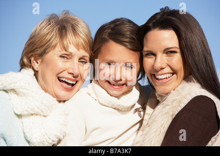Porträt von Großmutter, Mutter und Tochter Stockfoto