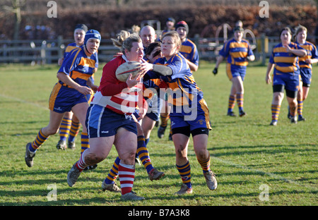 Frauen Rugby Union auf Vereinsebene, UK Stockfoto