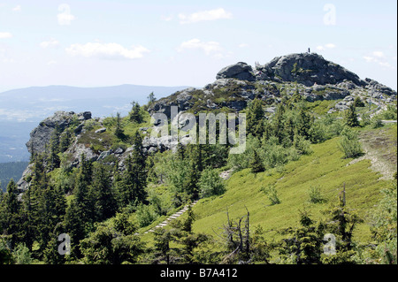 Die so genannte Richard-Wagner-Kopf, in der Nähe von Kopf von Richard Wagner am Mount Grosser Arber Bayerisch Eisenstein im bayerischen Fore Stockfoto