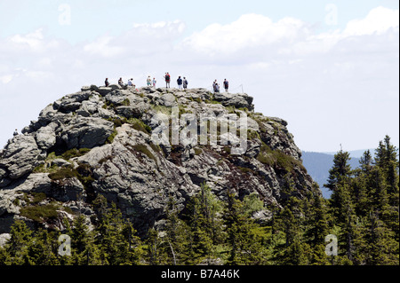 Die so genannte gröberen Seeriegel auf Mount Grosser Arber in der Nähe von Bayerisch Eisenstein im Bayerischen Wald, Bayern, Deutschland, Euro Stockfoto