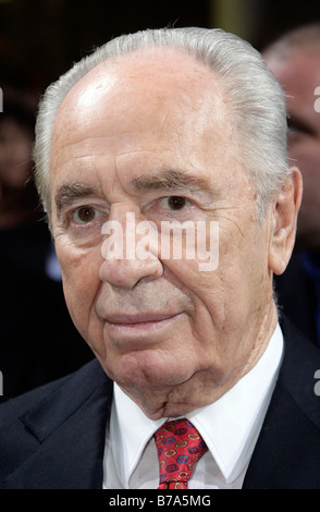 Shimon Peres, Israel, stellvertretender Ministerpräsident von Israel und Nobel Friedenspreis Sieger in Passau, Bayern, Deutschland, Europa Stockfoto