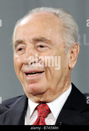 Shimon Peres, Israel, stellvertretender Ministerpräsident von Israel und Nobel Friedenspreis Sieger in Passau, Bayern, Deutschland, Europa Stockfoto