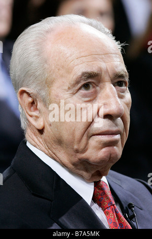 Shimon Peres, Israel, stellvertretender Ministerpräsident von Israel und Nobel Friedenspreis Sieger in Passau, Bayern, Deutschland, Europa Stockfoto