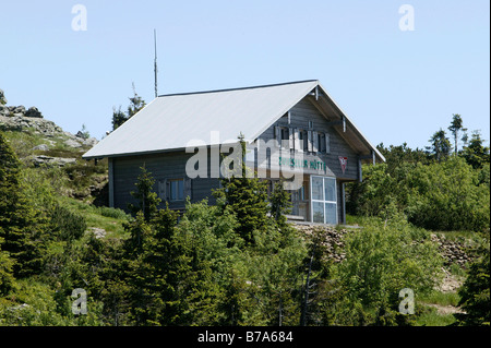 Zwieseler Hütte Berghütte auf Mount Grosser Arber in der Nähe von Bayerisch Eisenstein im Bayerischen Wald, Bayern, Deutschland, Europa Stockfoto