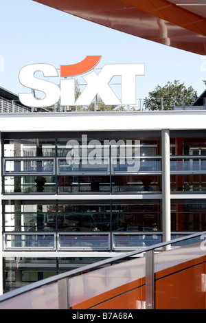 Autovermieter Sixt AG Hauptsitz in Pullach, Bayern, Deutschland, Europa Stockfoto