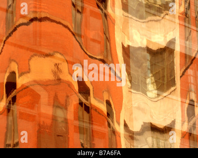 Abstrakten Reflexionen von Gebäuden Stockfoto