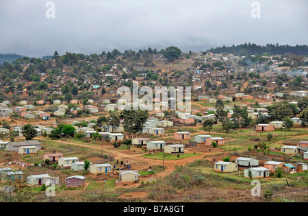 Kolonie von groben Hütten, Gemeinde der schwarzen Bürger von Sabie, Südafrika, Afrika Stockfoto