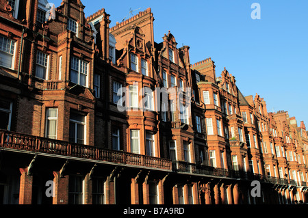 Aus rotem Backstein-Appartementhaus In Draycott Hotel Chelsea London SW3 UK Stockfoto