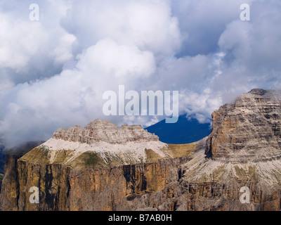 Piz Ciavazes vom Sass Pordoi, Gruppo di Sella, Sellagruppe, Dolomiten, Alpen, Italien, Europa Stockfoto