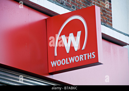 Woolworths speichern Logo London UK Stockfoto