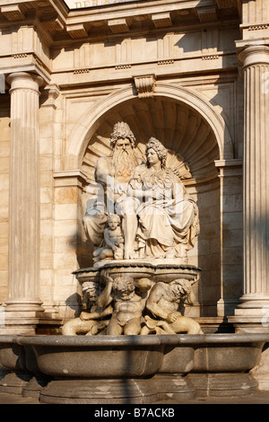 Danubius Brunnen, Danubiusbrunnen im Museum Albertina, Albertinaplatz, Wien, Austria Stockfoto