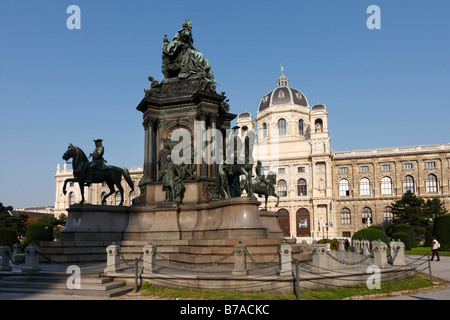 Denkmal für Maria Theresie, Natural History Museum, Maria-Theresien-Platz, Wien, Österreich, Europa Stockfoto