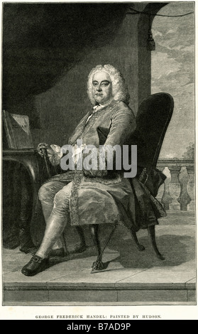 Georg Friedrich Händel war 23. Februar 1685 – 14. April 1759 ein English Baroque Komponist der deutschen Geburt, die berühmt ist für seine op Stockfoto