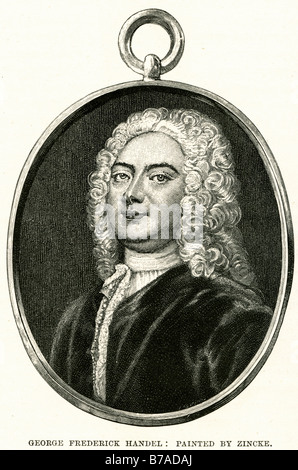 Georg Friedrich Händel war 23. Februar 1685 – 14. April 1759 ein English Baroque Komponist der deutschen Geburt, die berühmt ist für seine op Stockfoto