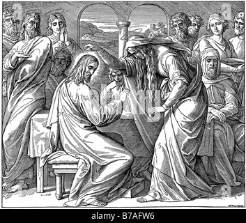 Jesus in Bethanien Stockfoto
