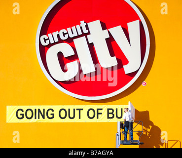 Circuit City Store going out of Business Zeichen (Beschilderung) Stockfoto