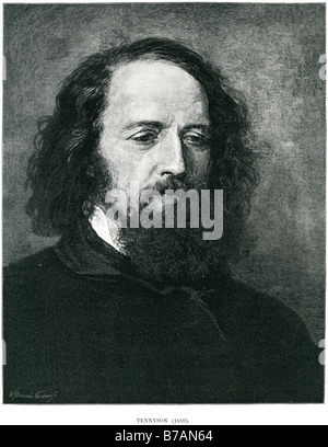 Alfred Tennyson 1. Baron Tennyson war 6. August 1809 – 6. Oktober 1892 Poet Laureate Großbritannien populären englischen Dichters Tennyso Stockfoto