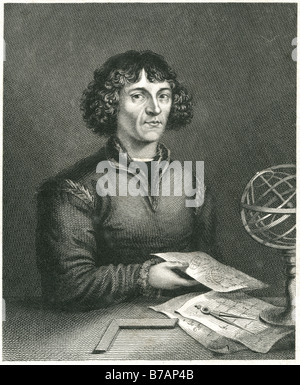 Nicolaus Copernicus (19 Februar 1473 – 24 Mai 1543) war der erste Astronom, eine wissenschaftlich fundierte formulieren Stockfoto