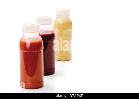 In Flaschen smoothies Stockfoto