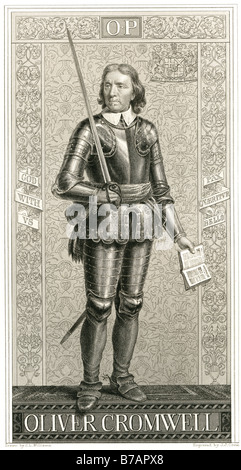 Oliver Cromwell (geboren 25 April 1599 im alten Stil, gestorben 3. September 1658 alten Stil) war eine englische militärische und politische Führer Stockfoto