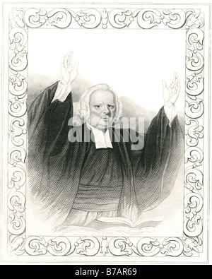 George Whitefield auch bekannt als George Whitfield, (16. Dezember 1714 - 30. September 1770), ein Anglica Stockfoto