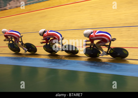 British Cycling Team Training bei Manchester Velodrome Manchester England Oktober 2008 Stockfoto