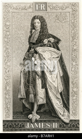 James II und VII (14. Oktober 1633 – 16. September 1701) war König von England, Schottland und Irland von 6. Februar 1685. Er war t Stockfoto