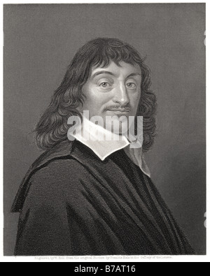 Rene Descartes René Descartes (31 März 1596 – 11. Februar 1650), auch bekannt als Renatus Cartesius (latinisierte Form), [2] war ein Fre Stockfoto