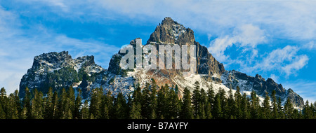 Panorama des Pinnacle Peak in Mount Rainier Nationalpark, Washington, USA Stockfoto