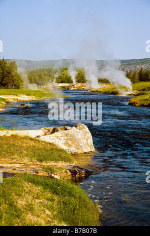 Heiße Quellen, Yellowstone-Nationalpark, Wyoming, USA Stockfoto