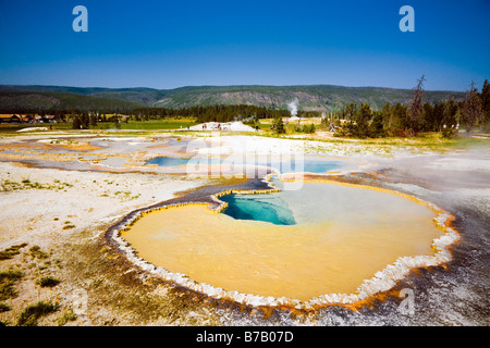 Strand-Frühling, Yellowstone-Nationalpark, Wyoming, uSA Stockfoto