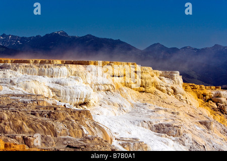 Große heiße Quelle, Yellowstone-Nationalpark, Wyoming, USA Stockfoto