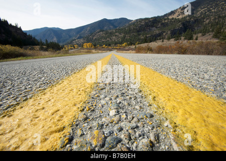 Close-up View Road in der Nähe von Keremeos, Okanagan, British Columbia, Kanada Stockfoto
