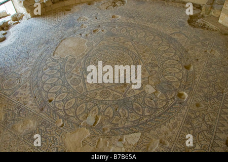 byzantinische Mosaik im archäologischen Park, Madaba, Jordanien Stockfoto