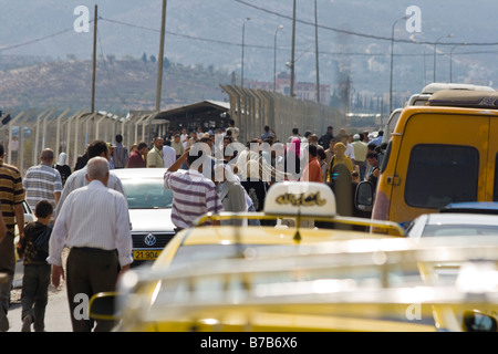 Checkpoint Huwara außerhalb Nablus im Westjordanland Palästina Stockfoto