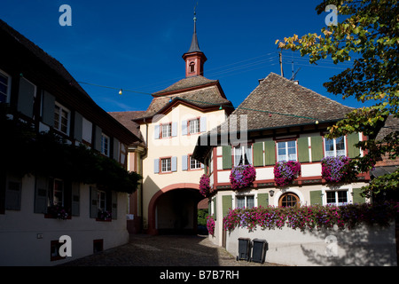 Das historische Zentrum von Burkheim Stockfoto