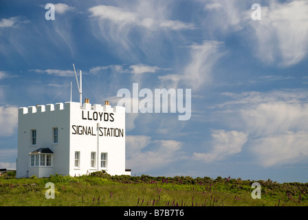 Lloyds Signalstation an Bass Punkt, Lizard Cornwall UK Stockfoto