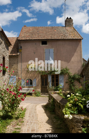 Mittelalterlichen Dorfes Châteauneuf En Auxois, Cote d ' or, Burgund. Frankreich, EU Stockfoto