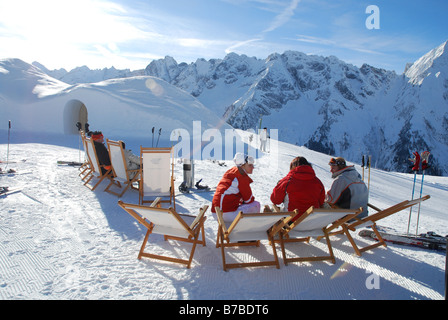 Die White Lounge Café Ahorn Berge Mayrhofen Österreich Stockfoto