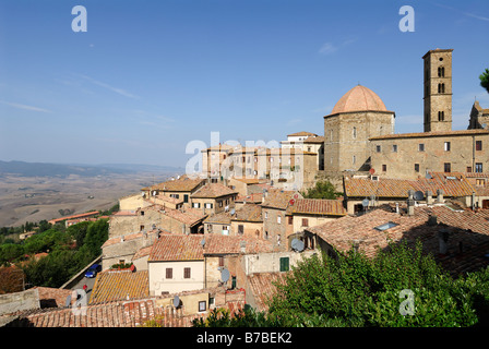 Volterra Toskana Italien der alten Stadt von Volterra, mit Blick auf das Val di Cecina Stockfoto