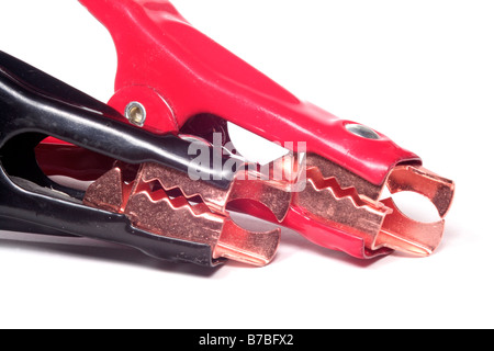 Jumper Batterieklemmen für hohe Stromstärke Stockfoto