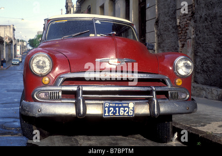 51 Chevrolet deluxe Skyline Montevideo Uruguay Stockfoto