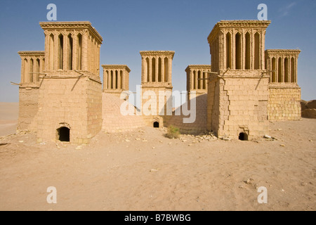 WINDCATCHER über eine Zisterne in Yazd, Iran Stockfoto