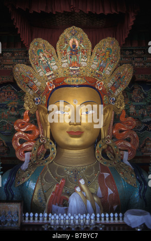 Maitreya Buddha Tikse Ladakh Jammu und Kaschmir Indien Stockfoto