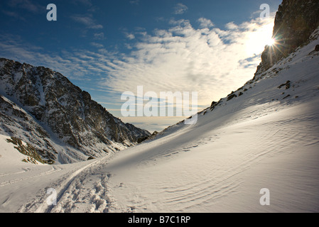 Wintersonne Stockfoto
