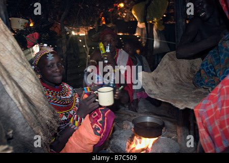 Samburu Beschneidung Ritual Stockfoto