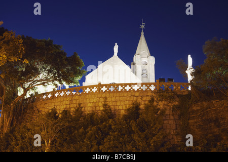 Kapelle unserer Dame Penha in der Abenddämmerung, Macau Stockfoto